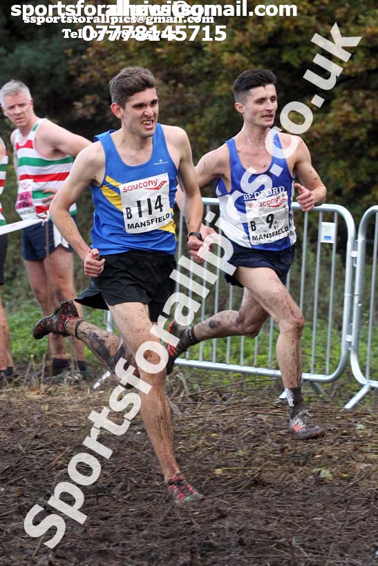 Senior men, National Cross Country Relay Champs., Berry Hill Park, Mansfield.  Photo: David T. Hewitson/Sports for All Pics